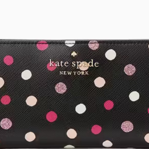 kate spade Handbags - 🩷♠️KATE SPADE🩷♠️ Staci Large Glimmer Dot Slim Bifold Wallet/EUC